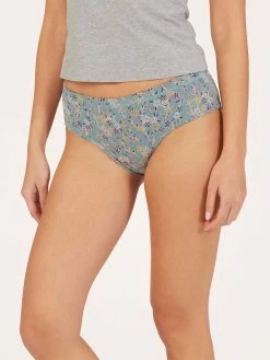 Yogamatters 29 Thought Florielle Floral Bikini Brief - Pine Green