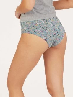 Thought Florielle Floral Bikini Brief - Pine Green -Yogamatters WAC7481 Florielle Lenzing EcoVero Floral Bikini Brief in PineGreen 3