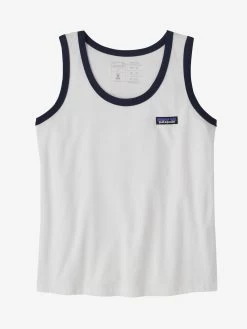 Patagonia P-6 Label Organic Tank - White -Yogamatters WBS22 37578 WHI