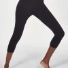 Thought Essential Organic Cotton Cropped Leggings - Black -Yogamatters WSB5994 BLACK Ferne Bamboo Cropped Leggings 1