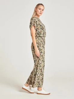 Thought Ariyah Bamboo Jumpsuit - Pea Green 9 Thought Ariyah Bamboo Jumpsuit - Pea Green -Yogamatters WSD6935 Ariyah Pea Green 2