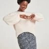 Thought Ilianna Organic Cotton Knit Jumper -Yogamatters WST6913 Ilianna Organic Cotton Knit Jumper Stone White 4