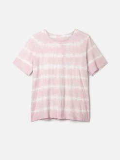 Thought Fairtrade Organic Cotton Tie Dyed T-Shirt - Orchid Pink -Yogamatters WST7095 Fairtrade Organic Cotton Tie Dyed T Shirt Orchid Pink Cut Out
