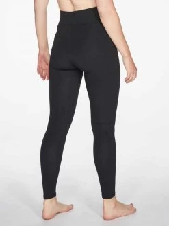 Thought Essential Bamboo & Organic Cotton Thick Leggings - Black -Yogamatters WWB4064 BLACK Heavy Bamboo Leggings in Black 3