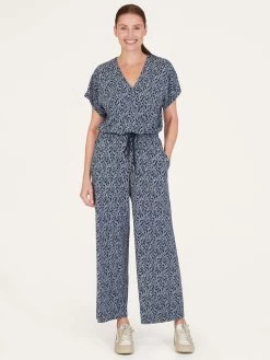 Thought Marlee Printed Wrap Jumpsuit - Navy