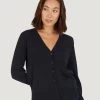 Thought Dotti Organic Cotton V-Neck Cardigan - Navy 1 Thought Dotti Organic Cotton V-Neck Cardigan - Navy -Yogamatters WWT7254 Dotti Organic Cotton V Neck Cardigan Navy 1