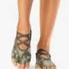 ToeSox Grip Half Toe Elle - Cactus -Yogamatters YTOENTELLECACTUSTIED 2