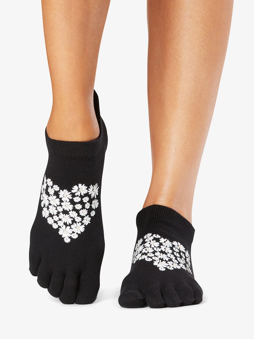 ToeSox Grip Full Toe Low Rise Blooming Love 4 ToeSox Grip Full Toe Low Rise Blooming Love - Image 2