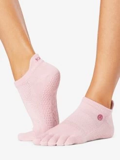 ToeSox Grip Full Toe Low Rise - Happy
