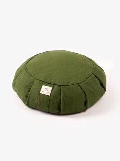 Yogamatters Hemp Buckwheat Zafu Meditation Cushion -Yogamatters Yogamatters Acessories Ecom August 20210030 Green Web