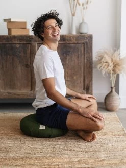 Yogamatters Hemp Buckwheat Zafu Meditation Cushion -Yogamatters Yogamatters Hemp Buckwheat Zafu Meditation Cushion 1