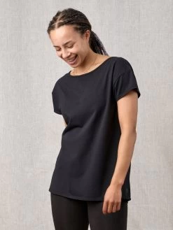 Yogamatters Open Back T-Shirt - Black -Yogamatters Yogamatters Natural Dyes August 20222310