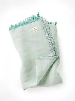 Yogamattters Restorative Yoga Kit -Yogamatters Yogamatters Organic Cotton Chambray Yoga Blanket Eucalyptus 01 251fa3e3 8af8 4230 a919 3e14f2fbd62b