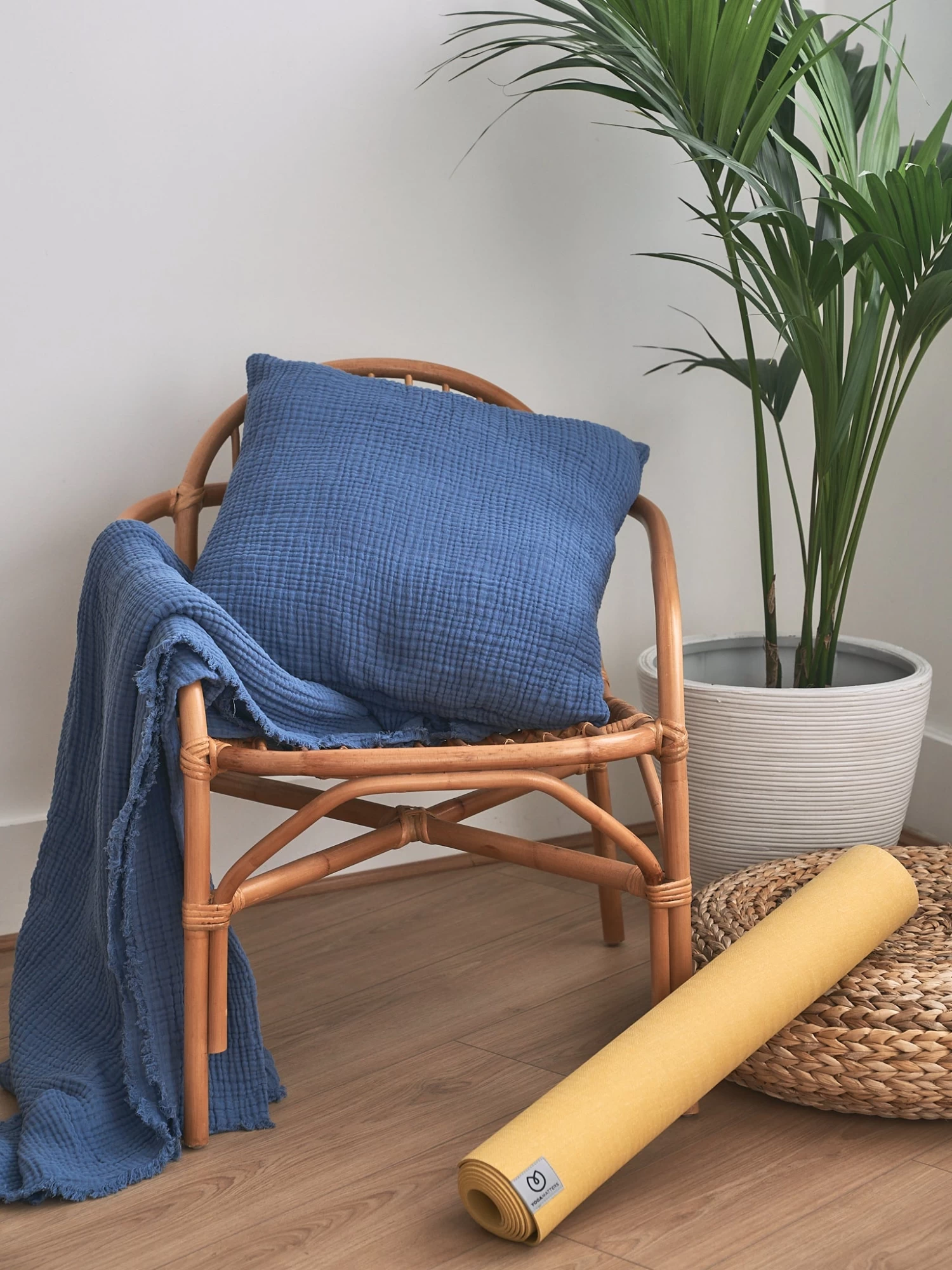 Yogamatters Luxe Organic Cotton Muslin Cushion 13 Yogamatters Luxe Organic Cotton Muslin Cushion - Image 11