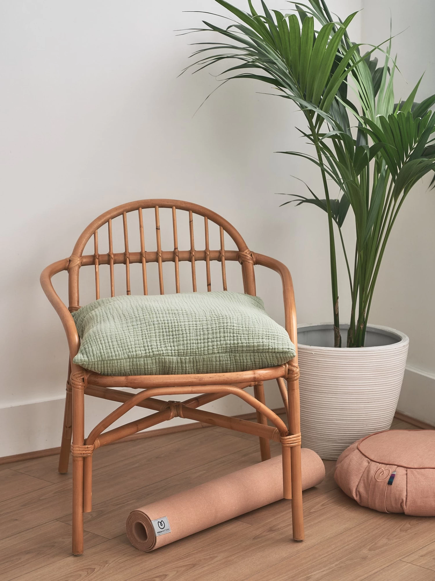 Yogamatters Luxe Organic Cotton Muslin Cushion 10 Yogamatters Luxe Organic Cotton Muslin Cushion - Image 8