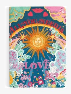 Liberty All You Need Is Love Handmade Embroidered Journal