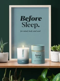 Aery Aromatherapy Candle - Before Sleep -Yogamatters aromatherapy tabel flats 0002 before sleepsq
