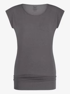 Urban Goddess Asana Tee - Charcoal -Yogamatters asana tee charcoa 1l