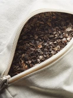 Yogamatters Organic Cotton Chambray Mini Buckwheat Bolster -Yogamatters buckwheat inner close up web 4 e282ca94 3a80 4e45 9cd6 f940fa8f21b5
