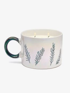 Paddywax Cypress & Fir Ceramic Mug Candle - White