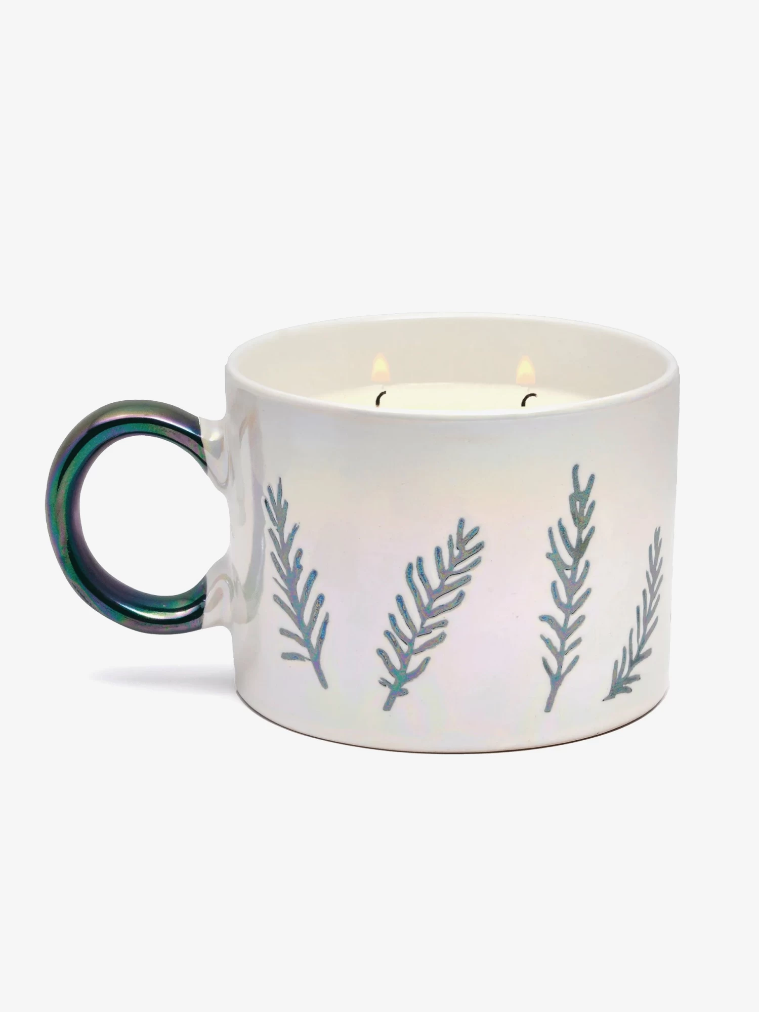 Paddywax Cypress & Fir Ceramic Mug Candle - White 3 Paddywax Cypress & Fir Ceramic Mug Candle - White