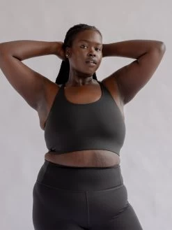 Girlfriend Collective Float Cleo Bra - Black -Yogamatters clea bra black 3