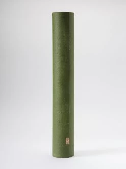 EcoYoga Jute Mat -Yogamatters ecoyoga jute mat green upright 3