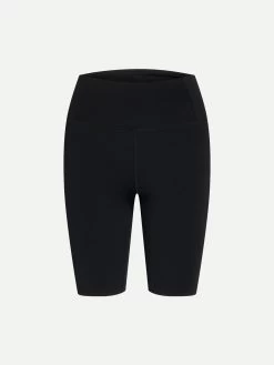Girlfriend Collective Float High Rise Shorts - Black -Yogamatters float high rise black short