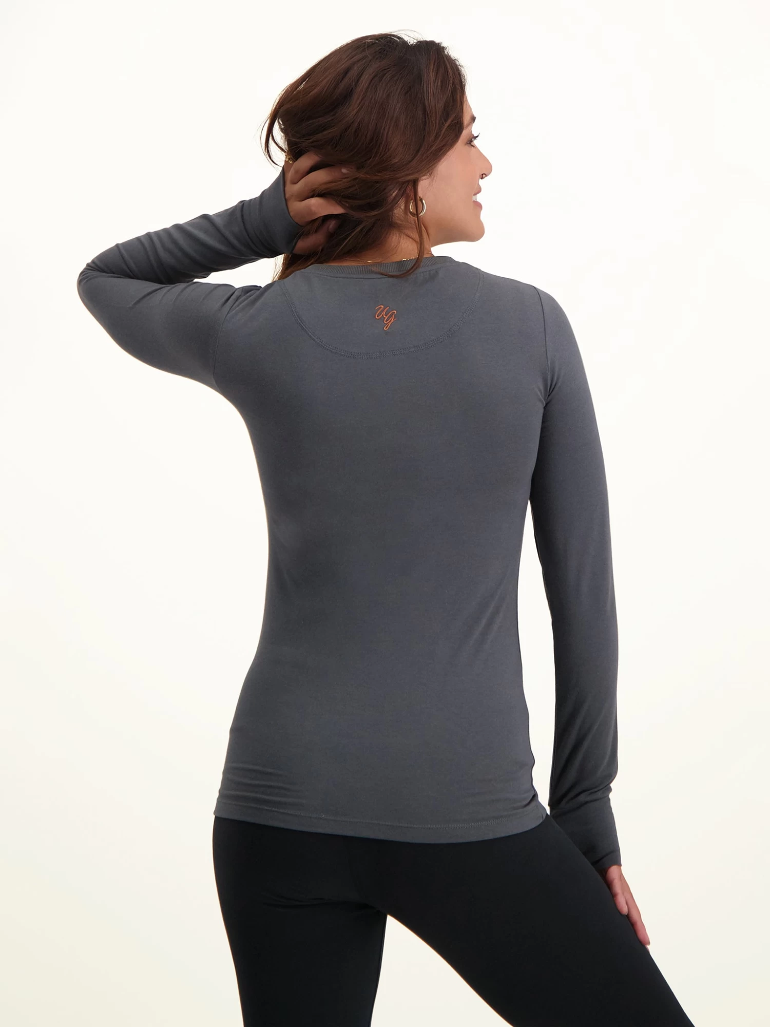 Urban Goddess Karuna Hamsa Longsleeve Shirt - Charcoal 5 Urban Goddess Karuna Hamsa Longsleeve Shirt - Charcoal - Image 3
