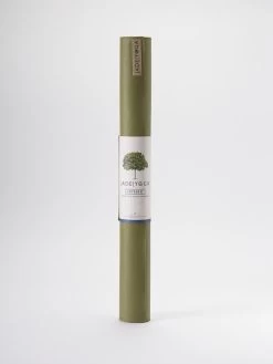 Jade Yoga Voyager Mat -Yogamatters jade yoga voyager mat olive green upright