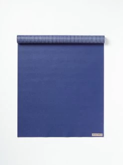 Jade Yoga Voyager Mat -Yogamatters jade yoga voyager mat midnight blue flat roll 1 2