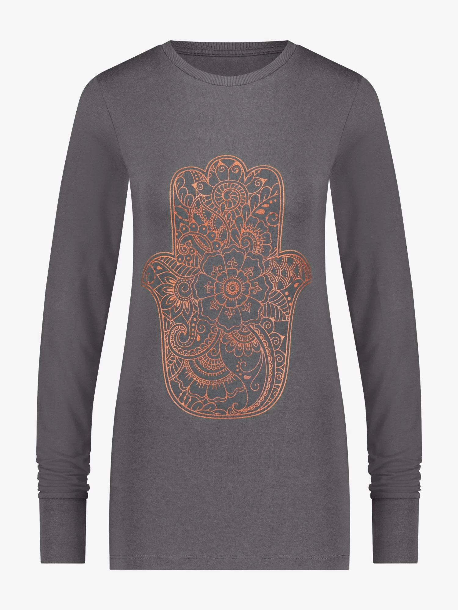 Urban Goddess Karuna Hamsa Longsleeve Shirt - Charcoal 10 Urban Goddess Karuna Hamsa Longsleeve Shirt - Charcoal - Image 8