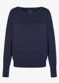 Asquith Long Sleeve Batwing - Navy -Yogamatters long sleeve batwing navy 3