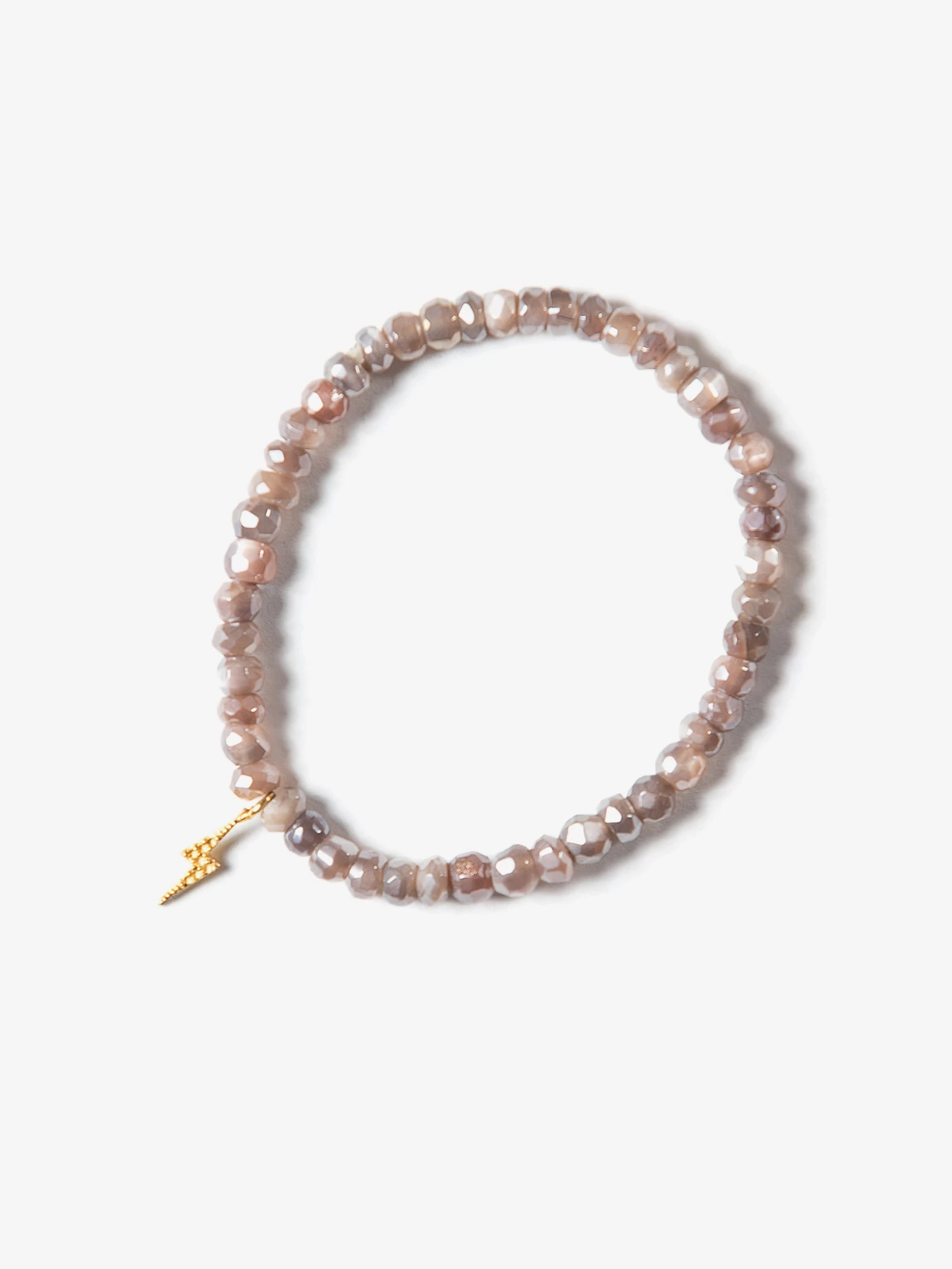 Goddess Charms Moon Stone Bracelet - Taupe 3 Goddess Charms Moon Stone Bracelet - Taupe