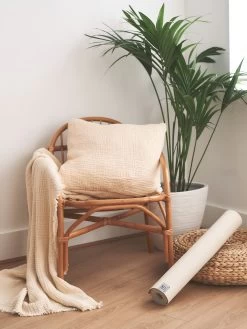 Yogamatters Luxe Organic Cotton Muslin Cushion 18 Yogamatters Luxe Organic Cotton Muslin Cushion -Yogamatters natural cushion blanket luxe
