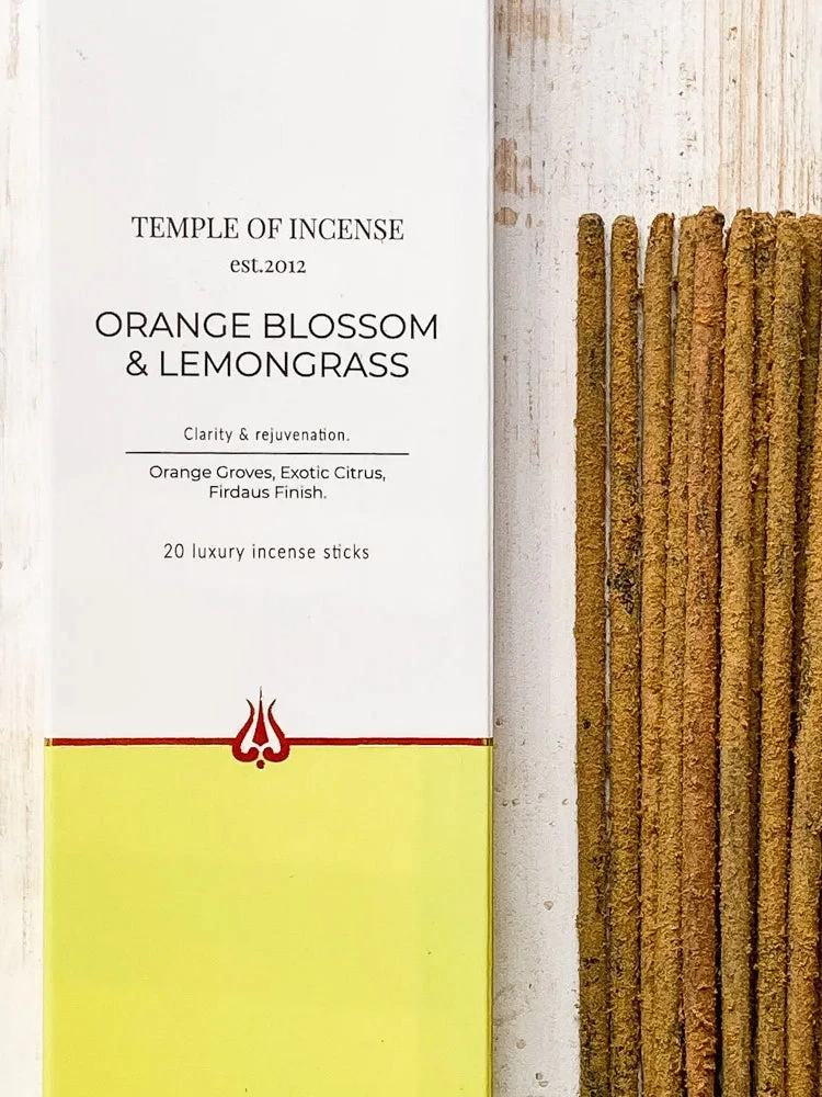 Temple Of Incense - Orange Blossom & Lemongrass Incense Sticks 3 Temple Of Incense - Orange Blossom & Lemongrass Incense Sticks