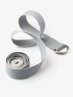 Yogamatters Organic Cotton Chambray D-ring Yoga Belt -Yogamatters organic cotton yoga d ring belt chambrey grey 2