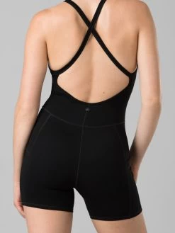 PrAna Becksa Shortie All-in-One - Solid Black -Yogamatters prAna Becksa Shortie All in One 3 Solid Black