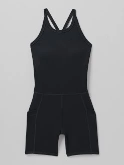PrAna Becksa Shortie All-in-One - Solid Black -Yogamatters prAna Becksa Shortie All in One 5 Solid Black