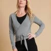 Asquith Calm Wrap - Grey Marl -Yogamatters relaxed top grey