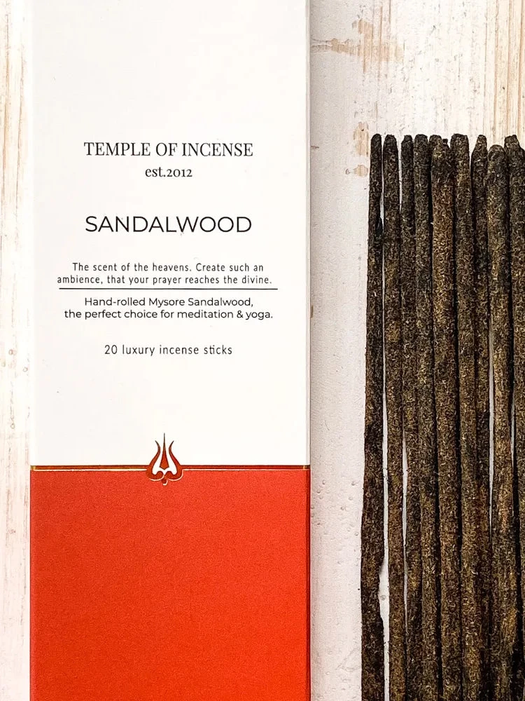 Temple Of Incense - Sandalwood Incense Sticks 3 Temple Of Incense - Sandalwood Incense Sticks