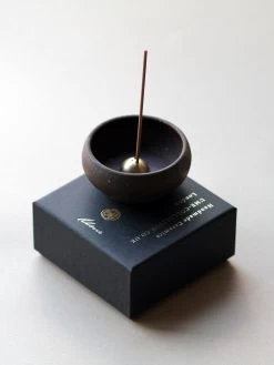 Ume Collection Wabi Sabi Mud Clay Incense Bowl -Yogamatters wabisabi incense bowl 1
