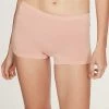 Thought Recycled Nylon Seamless Shortie Briefs - Blush -Yogamatters wac5054 blush renata seamless briefs 1