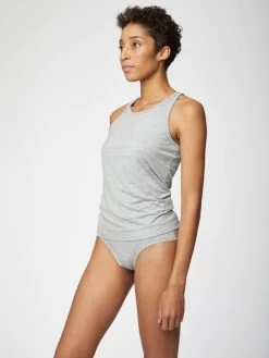 Thought Organic Cotton Jersey Bikini Brief -Yogamatters wac5264 grey marle Leah GOTs Organic Cotton Jersey Bikini Briefs in Grey Marle 4