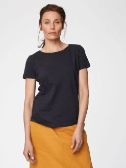 Thought Fairtrade Organic Cotton Tee - Navy -Yogamatters wst4783 navy fairtrade organic cotton tee 1
