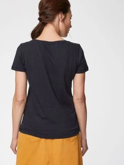 Thought Fairtrade Organic Cotton Tee - Navy -Yogamatters wst4783 navy fairtrade organic cotton tee 2