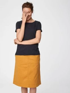 Thought Fairtrade Organic Cotton Tee - Navy -Yogamatters wst4783 navy fairtrade organic cotton tee 4