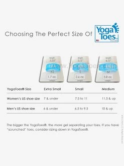YogaToes -Yogamatters yogatoes size chart